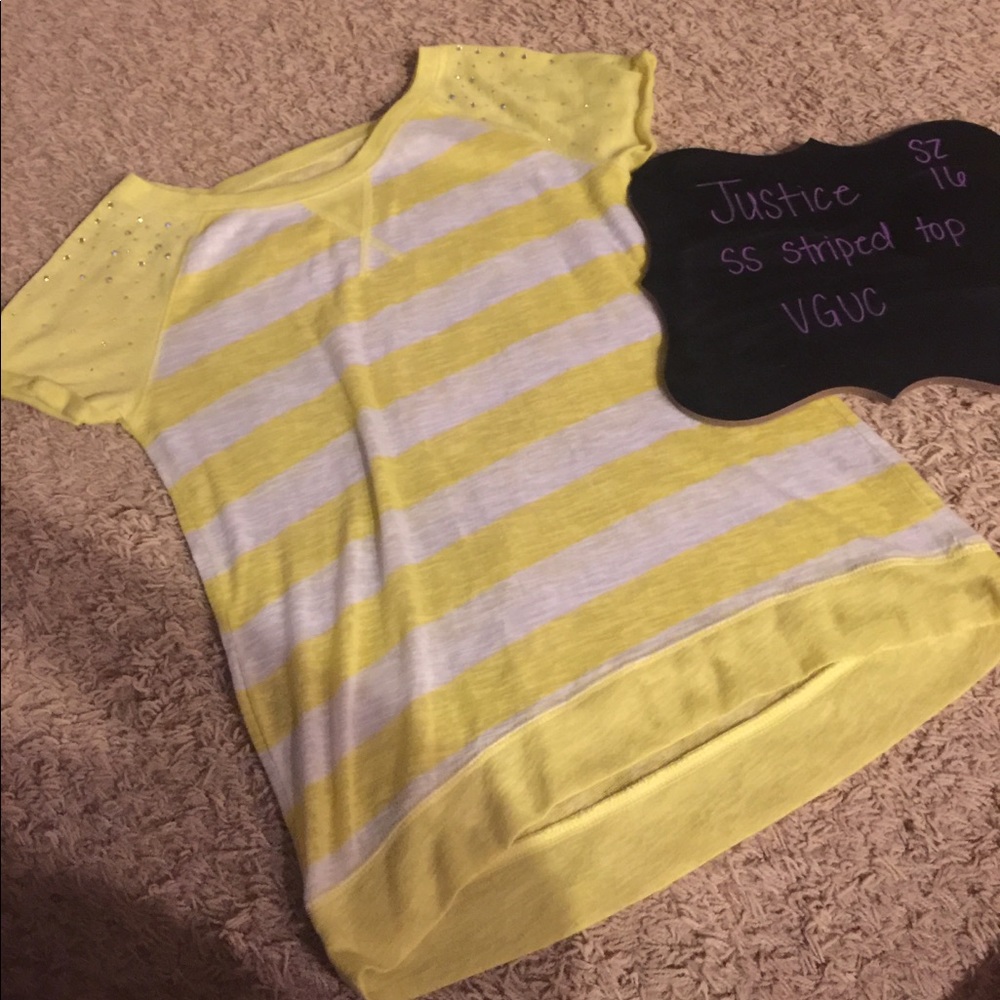 Justice striped top